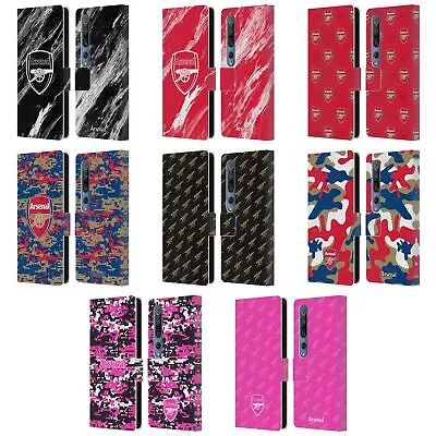 OFFICIAL ARSENAL FC CREST PATTERNS LEATHER BOOK WALLET CASE FOR XIAOMI PHONES - Image 1 of 4