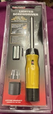 NEW TASK FORCE Tools Lighted Screwdriver With 6 Bits, Magnetic Pick up Tool - Image 1 of 4
