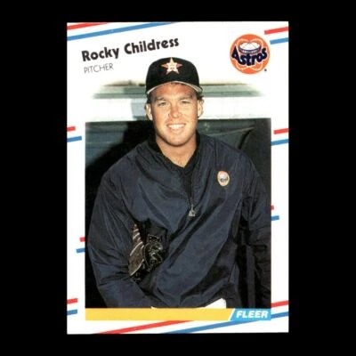 Rocky Childress 1988 Fleer Rookie Houston Astros #442 R326U 40 - Image 1 of 2