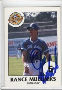 1990 Blue Jays Fire Safety #21 Rance Mulliniks Autograph - Bild 1 von 2