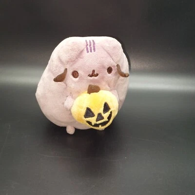 Gund Purple Pusheen Ghost Pumpkin Jack O'Lantern Halloween 5" Plush Claire's  - Image 1 of 4