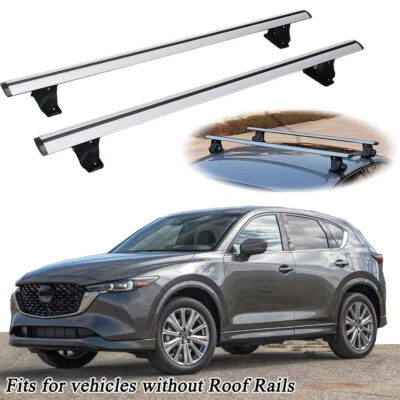 Barra transversal de 2 piezas para Mazda CX-5 2012-2025 sin portaequipajes de techo Foto 1 de 4