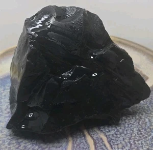Large Black Obsidian Stone Raw Healing Crystal Natural Lapidary Rock 3lbs 12.6oz - Picture 1 of 17