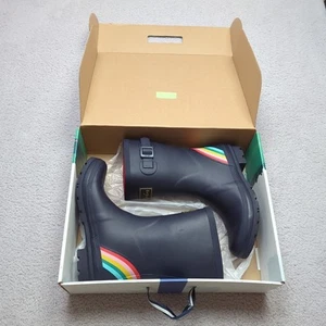 Botas de agua Joules Molly Wellington para mujer Reino Unido 7 azules arco iris lluvia barro senderismo - Imagen 1 de 16