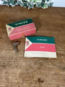 Vintage Singer 337 Sewing Machine Instruction Manual, Box & Zipper Foot - Bild 1 von 10