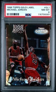1998 TOPPS GOLD LABEL GL1 MICHAEL JORDAN PSA 8 - Picture 1 of 2