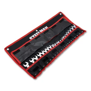 Steelman 21-teiliges metrisches SAE kurzes Kombi-Schraubenschlüssel-Set mit Werkzeugrolle, 82576 - Bild 1 von 5