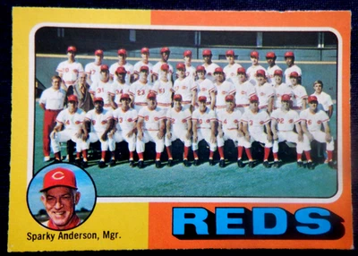 Cincinnati Reds O-Pee-Ch Team Photo / Checklist card 531, 1975 MLB - Rose, Bench - Image 1 of 2