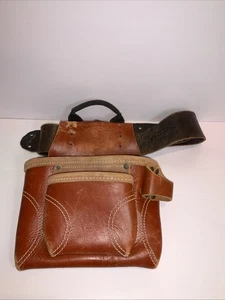 McGuire-Nicholas Leather Nail/Tool Pouch, Hammer Loop, Belt Included - Picture 1 of 10
