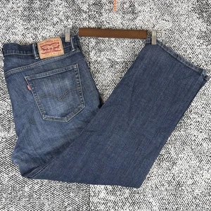 Levis 559 Stretch Blue Jeans Mens 40 X 30 (FITS 40 X 29) Straight Leg Denim - Picture 1 of 11