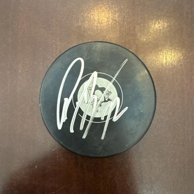 Patric Hornqvist Signed Pittsburgh Penguins Logo Puck Beckett BAS COA Autograph - Image 1 of 2