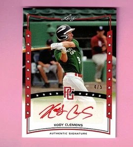 Kody Clemens Autograph 2014 Leaf Perfect Game #A-KC2 #d 4/5 B439 - Picture 1 of 2
