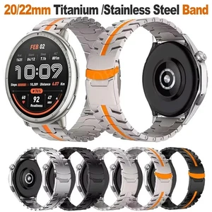 Metal Luxury Strap For Samsung Galaxy 7 FE 6 4 5 3 44/40/41/45mm Titanium Band - Picture 1 of 31