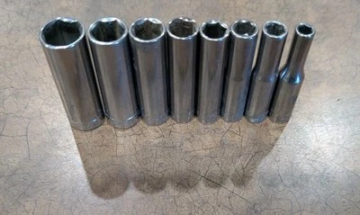 VINTAGE CRAFTSMAN 1/4" DRIVE 6 POINT DEEP SOCKETS - Image 1 of 4