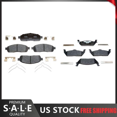 Pastillas de freno metálicas delanteras y traseras R-Line 2009 2008 2007 2006-2004 para Ford F-150 Foto 1 de 4