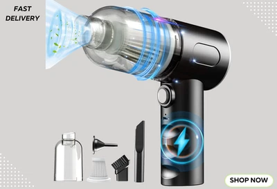 Compressed Air Duster-Vacuum Keyboard Cleaner-Air Blower 3-in-1-Electric Air - Image 1 of 4