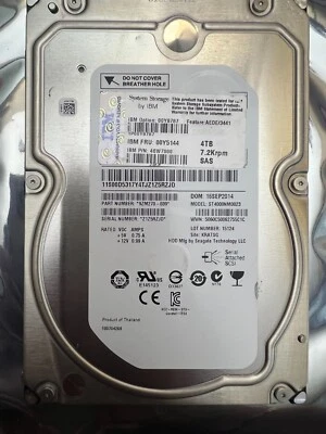 IBM 4TB 7.2K RPM SAS HDD P/N 46W7000 9ZM270 ST4000NM0023 00Y5144 00Y8787 - Image 1 of 2