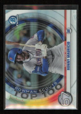Ronny Mauricio 2020 Bowman Chrome Bowman Scouts Top 100  #BTP-67 New York Mets - Image 1 of 2