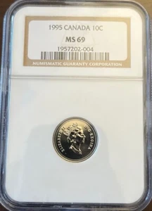 1995 Canada 10C NGC MS69 Coin - Picture 1 of 2