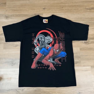 Vintage Spiderman 2 Movie Promo Tee Shirt Black Protect The City 2004 Kids XL - Picture 1 of 6