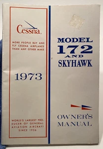 Cessna 1973 Owners Manual for Model 172 And Skyhawk Free Shipping - Picture 1 of 4