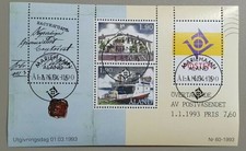 'Isole Aland - Foglietto Indipendenza Postale dalla Finlandia - 1993 annullo fil