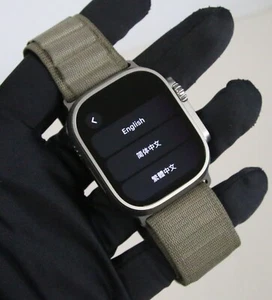 Apple Watch Ultra 1 GPS + Cellular 49MM Natural Titanium Olive Alpine Loop A2622 - Photo 1 sur 20