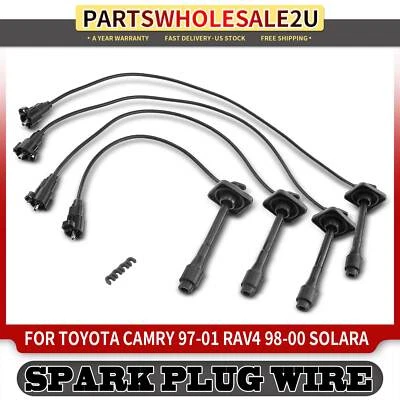 4x Spark Plug Wire Set for Toyota Camry 1997-2001 RAV4 1998 1999 2000 2.0L 2.2L - Image 1 of 4
