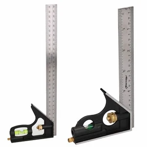 Juego de combinación cuadrado ajustable de ingenieros de 6"" + 12"" cuadrado + nivel espiritual 2 piezas - Imagen 1 de 9