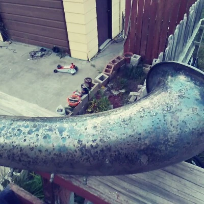 Naked lady Baritone sax Bell Bow Only 50s? Silver Plated - Image 1 of 4