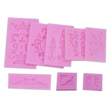 Moule fondant silicone Baroque Relief Décor gâteau Moule pâte sucre frontière