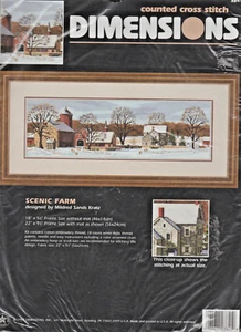 "GRANJA ESCÉNICA"" - Kit de punto de cruz por dimensiones - Mildred Sands Kratz - Imagen 1 de 3