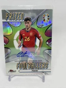 2023 TOPPS FINEST ROAD TO UEFA EURO 2024 PEDRI PRIZED FOOTBALLERS AUTO 023/100 - Picture 1 of 10