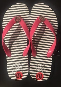 NUEVO BCBGeneration NEGRO/BLANCO A RAYAS ROSA CALIENTE PL-Gemma 3 Chanclas TALLA 10 - Imagen 1 de 9