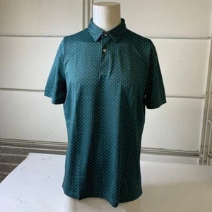 MIZZEN + MAIN Halyard Short Sleeve Polo Men's Size L-Trim Balsam Dot - Picture 1 of 6
