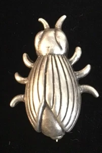 925 Sterling Silber - Beatle oder Marienkäfer Brosche Anstecknadel - Bild 1 von 3