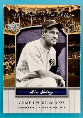 2008 Upper Deck - Yankee Stadium Legacy #YSL199 Lou Gehrig — 第 1/2 张图片