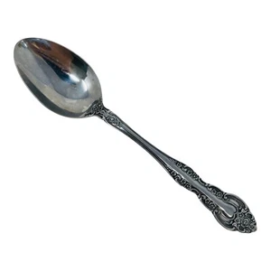Reed & Barton Rebacraft  L'AMOUR  Stainless Serving Spoon Rose Reticulated - Picture 1 of 4