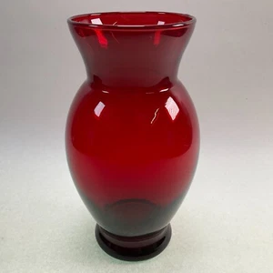 Anchor Hocking Royal Ruby Flared Vase Vintage 40s, 50s, 60s - Picture 1 of 2