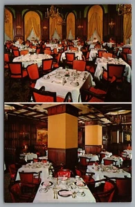 Hotel Du Pont Wilmington DE c1950s restaurante interior doble vista - Imagen 1 de 4