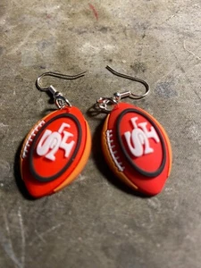 San Francisco 49ers handmade shoe charm dangle earrings - Picture 1 of 1