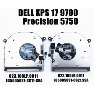 For DELL XPS17 9700 9710/Precision 5750 Laptop CPU GPU Cooling Fan 00XR6Y 0C4YVP - Picture 1 of 4