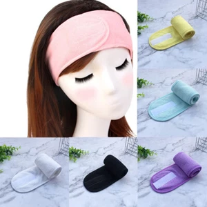 Cuffia doccia donna fascia viso regolabile asciugamano trucco cotone elastico - Foto 1 di 27