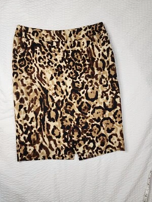 Falda lápiz Merona para mujer 6 leopardo guepardo Foto 1 de 4