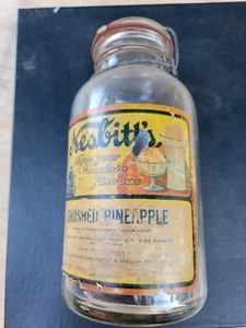 Vintage Nesbitt's Crushed Pineapple - Soda Fountain Glass Container - Picture 1 of 12