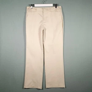 LEVI STRAUSS DOCKERS Trousers Womens 16 Medium Cream Beige Ideal Fit Metro Pant - Picture 1 of 12