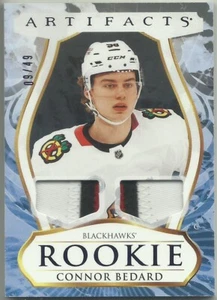 2023-24 UD ARTIFACTS CONNOR BEDARD RC ROOKIE MATERIALS PURPLE I #09/49 REDEEMED - Picture 1 of 2