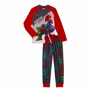 Marvel Avenger Mech Strike Pajamas Boy 5 6 8 10 12 Iron Man Hulk Thor Spiderman - Picture 1 of 3