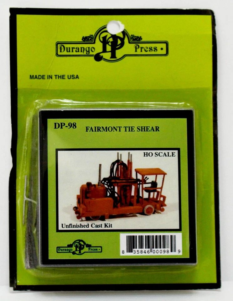 Durango Press # 98 Fairmont Tie Shear Kit HO Scale MIB