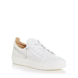 Giuseppe Zanotti Men's Rigolia Low Top Sneakers Bianco Size 40 New - Foto 1 di 6